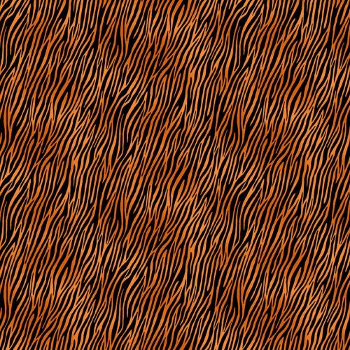 Makower Fabric - Around the World - Zebra Tiger - Orange - 100% Cotton - 1/