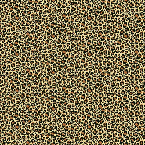Makower Fabric - Around the World - Leopard - Hessian - 100% Cotton - 1/4m+