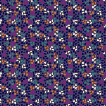 Makower Fabric - Henna - Stars - Purple - 100% Cotton - 1/4m+