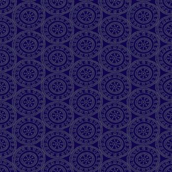 Makower Fabric - Henna - Medallions - Purple - 100% Cotton - 1/4m+