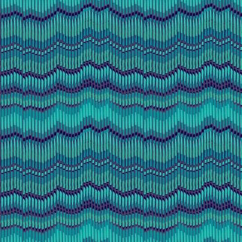 Makower Fabric - Henna - Moire Stripe - Turquoise - 100% Cotton - 1/4m+