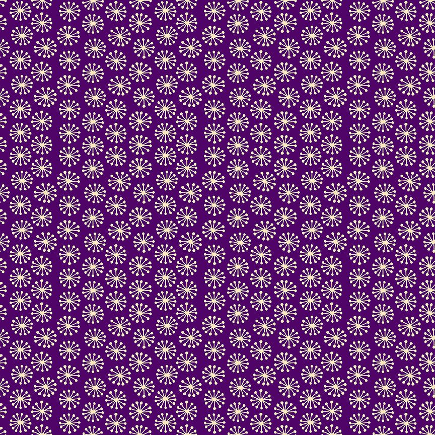 Makower Fabric - Henna - Pop - Purple - 100% Cotton - 1/4m+