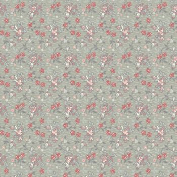 Andover Fabric - Edyta Sitar - Moonstone - Jasmine - Pewter - 100% Cotton - 1/4m+