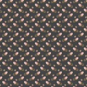 Andover Fabric - Edyta Sitar - Moonstone - Clover - Coal - 100% Cotton - 1/4m+