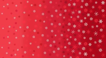 Makower Fabric - Scandi - Ombre Snowflake - Red - 100% Cotton - Long 1/4m+