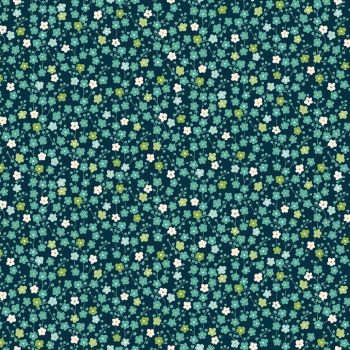 Makower Fabric - Michiko - Blossom - Blue - 100% Cotton - 1/4m+