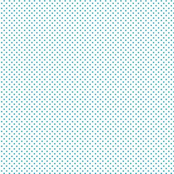 Makower Fabric - Spots - White Turquoise WT - 100% Cotton - 1/4m+