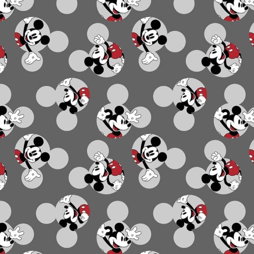 Disney Fabric - Mickey Mouse - Head Toss - 100% Cotton - 1/4m+