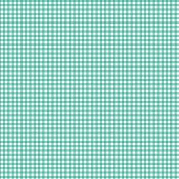 Makower Fabric - Gingham - Turquoise T6 - 100% Cotton - 1/4m+