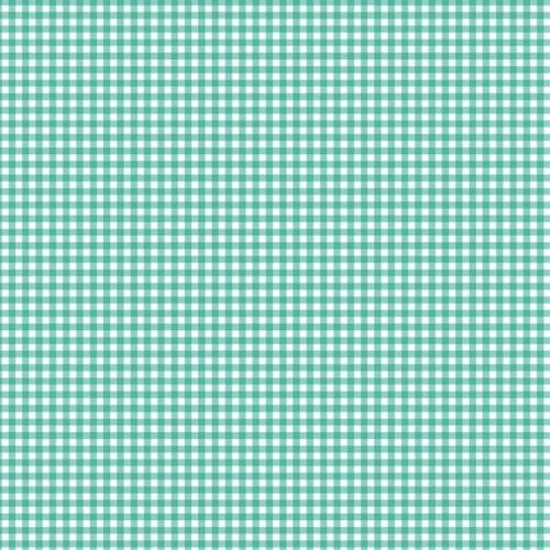 Makower Fabric - Gingham - Turquoise T6 - 100% Cotton - 1/4m+