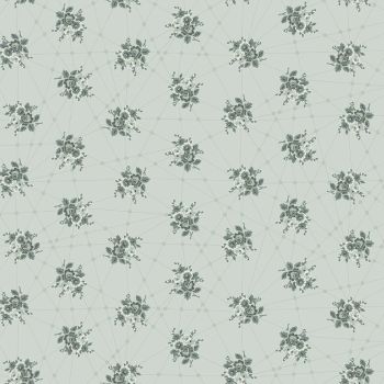 Andover Fabric - Giucy Giuce - Nonna - Little Bouquets - Classic Grey - 100% Cotton - 1/4m+