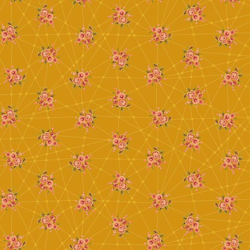 Andover Fabric - Giucy Giuce - Nonna - Little Bouquets - Garfield - 100% Cotton - 1/4m+