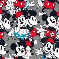 Disney Fabric - Mickey and Minnie Mouse - Vintage Love - 100% Cotton - 1/4m+