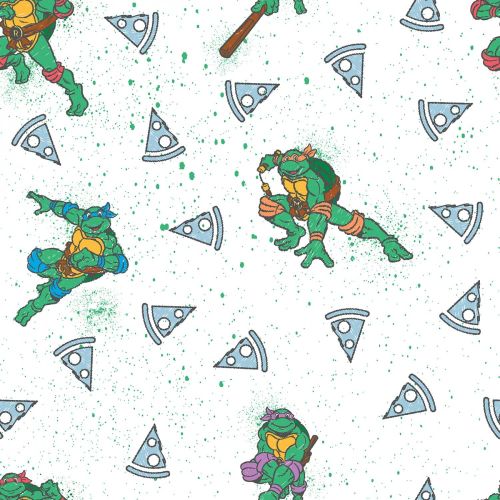 TMNT Fabric - Teenage Mutant Ninja Turtles - Paint Splatter - 100% Cotton -