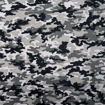 Nutex Fabric - Camouflage - Grey Camo - 100% Cotton - 1/4m+
