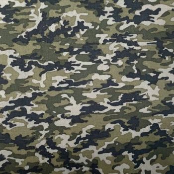 Nutex Fabric - Camouflage - Khaki Camo - 100% Cotton - 1/4m+