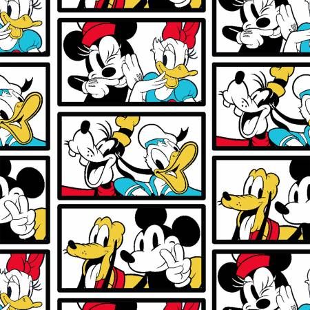 Disney Fabric - Mickey Mouse and Friends - Tiles - 100% Cotton - 1/4m+