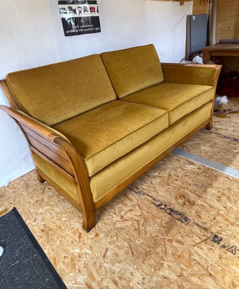 ochre sofa