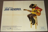 JIMI HENDRIX SUPERB RARE U.K. QUAD PROMO POSTER “A FILM ABOUT JIMI HENDRIX” 1973