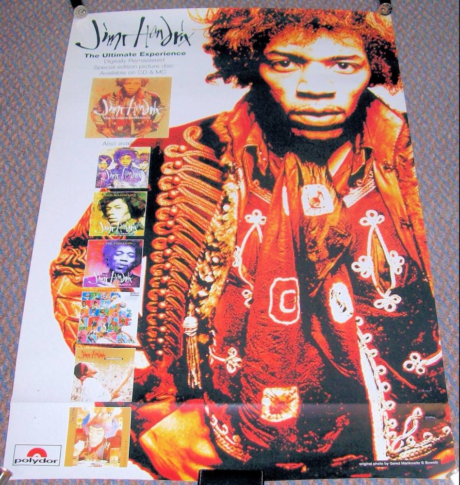 JIMI HENDRIX UK REC COM PROMO POSTER FOR 