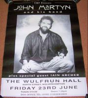JOHN MARTYN RARE CONCERT POSTER FRIDAY 23rd JUNE 1995 WULFRUN HALL WOLVERHAMPTON