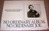 JOE EGAN RARE UK RECORD COMPANY PROMO POSTER "OUT OF NOWHERE" DEBUT ALBUM 1979