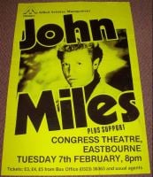 JOHN MILES CONCERT POSTER TUESDAY 7th FEBRUARY 1984 CONGRESS THEATRE EASTBOURNE