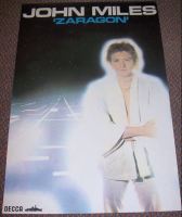 JOHN MILES RARE U.K. RECORD COMPANY PROMO POSTER FOR THE ALBUM 'ZARAGON' IN 1978