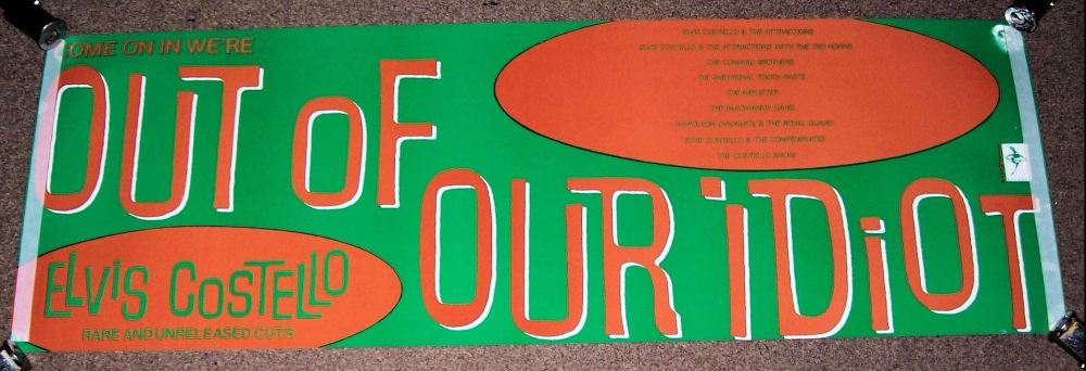 ELVIS COSTELLO UK RECORD COMPANY PROMO WINDOW POSTER 