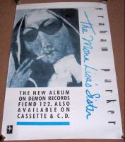 GRAHAM PARKER REC COM PROMO POSTER "THE MONA LISA'S SISTER" DEBUT SOLO LP 1988