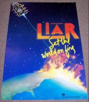 LIAR RARE U.K. RECORD COMPANY PROMO POSTER 'SET THE WORLD ON FIRE' ALBUM IN 1978