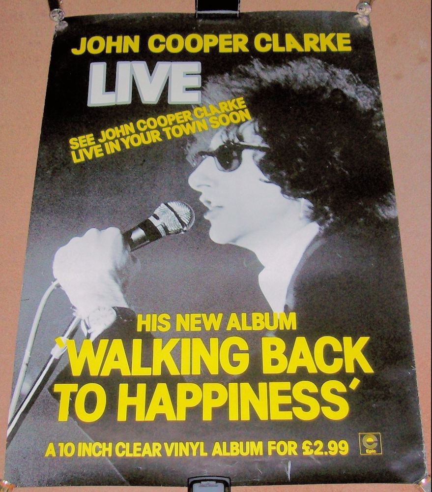 JOHN COOPER CLARKE U.K. PROMO-TOUR POSTER 