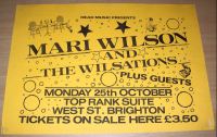 MARI WILSON STUNNING CONCERT POSTER MON 25th OCT 1982 TOP RANK SUITE BRIGHTON UK