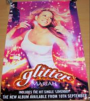 MARIAH CAREY RARE U.K. RECORD COMPANY PROMO POSTER FOR THE ALBUM "GLITTER"  2001