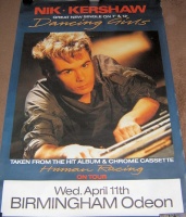 NIK KERSHAW STUNNING RARE LARGE 11th APRIL 1984 BIRMINGHAM U.K. CONCERT POSTER