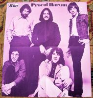 PROCOL HARUM UK PROMO POSTER FROM THE SUN NEWSPAPER FOR 1971 COMPILATION ALBUM