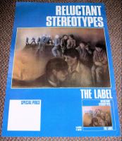 RELUCTANT STEREOTYPES U.K. RECORD COMPANY PROMO POSTER "THE LABEL" ALBUM IN 1980