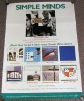 SIMPLE MINDS RARE UK RECORD COMPANY 1985 "ONCE IN A LIFETIME" PROMO/TOUR POSTER