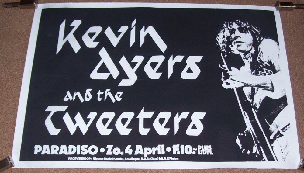 SOFT MACHINE KEVIN AYERS RARE APRIL 1982 CONCERT POSTER PARADISO CLUB AMSTE