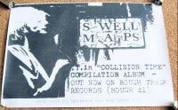 SWELL MAPS BLUE U.K. REC COM PROMO POSTER "IN COLLISION TIME" COMP ALBUM 1981