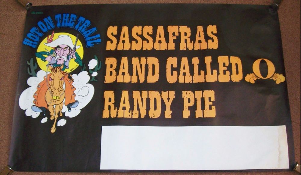 SASSAFRAS BAND CALLED O RANDY PIE PROG SUPERB RARE 1975 U.K. TOUR BLANK POS