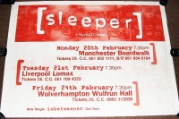 SLEEPER BRIT POP STUNNING RARE 1995 SHORT U.K. TOUR 3 X CONCERTS PROMO POSTER