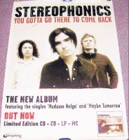 STEREOPHONICS REC COM PROMO POSTER "YOU GOTTA GO THERE TO COME BACK" ALBUM 2003