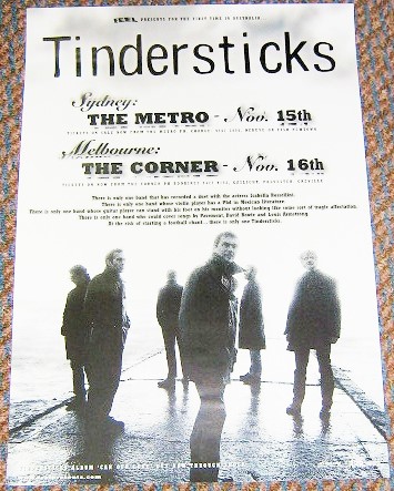 TINDERSTICKS CONCERT POSTER NOVEMBER 15TH AND 16TH 2001 IN SYDNEY AND MELBO