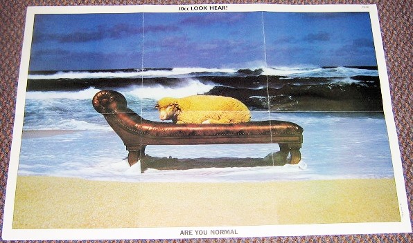 10 CC FRENCH RECORD COMPANY PROMO POSTER 'LOOK HEAR ARE YOU NORMAL?' ALBUM 