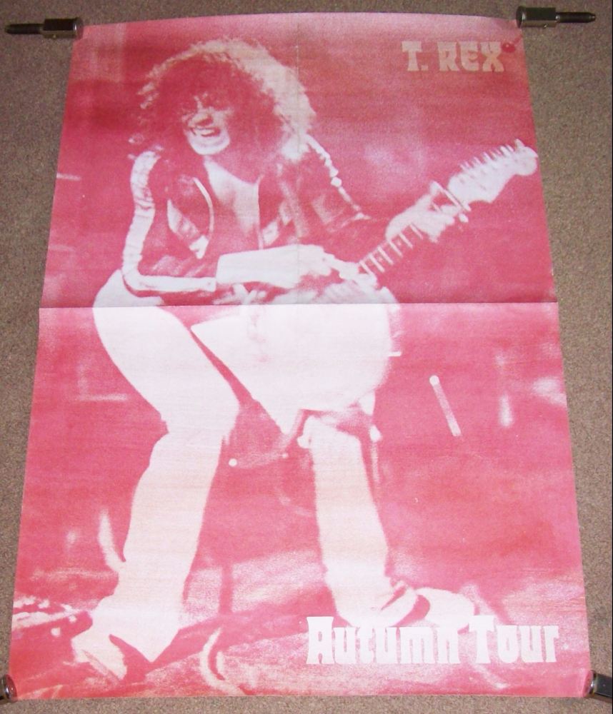 T-REX MARC BOLAN STUNNING 1972 UK AUTUMN TOUR DOUBLE SIDED FOLD OUT PROMO P