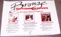 URIAH HEEP SALLY OLDFIELD ANDY MACKAY UK (BRONZE) PROMO POSTER 1978 LP's RELEASE