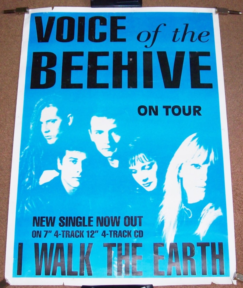 VOICE OF THE BEEHIVE RARE 'I WALK THE EARTH' SINGLE UK PROMO POSTER AND UK 