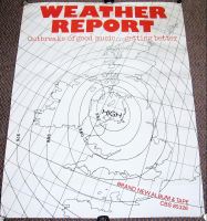 WEATHER REPORT U.K. RECORD COMPANY PROMO POSTER FOR THE SELF TITLED ALBUM 1982