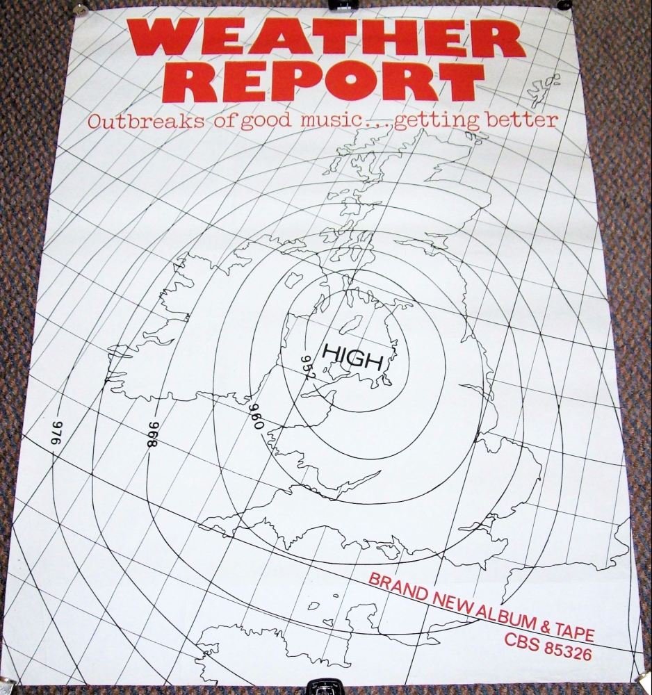 WEATHER REPORT U.K. RECORD COMPANY PROMO POSTER FOR THE SELF TITLED ALBUM 1